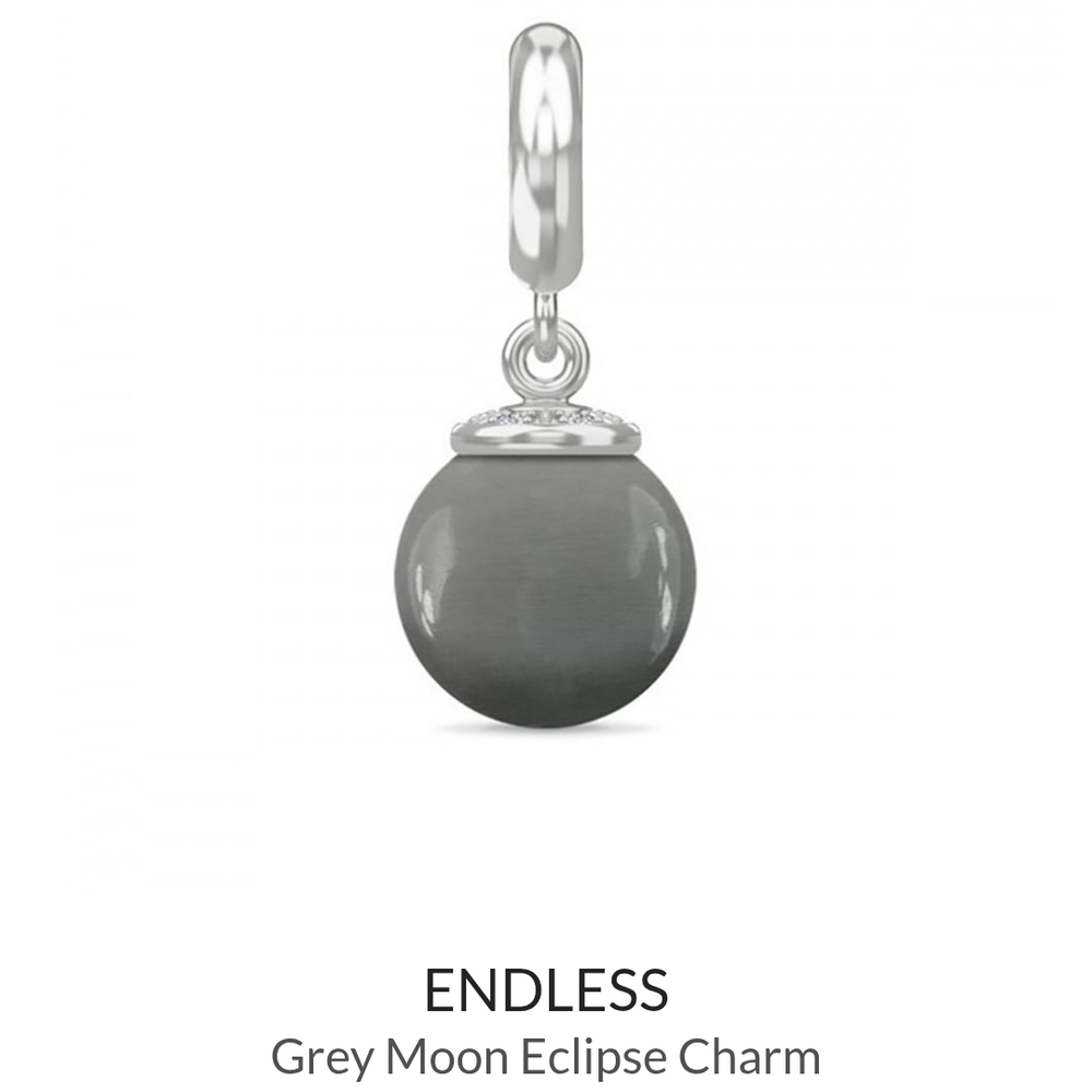 Endless Jennifer Lopez Silver Grey Moon Eclipse Charm